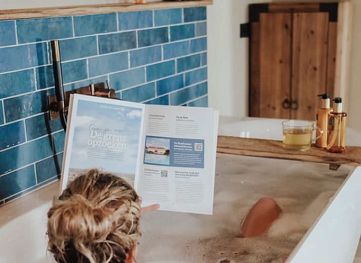 Bedroom of Huisje in Rossum, vacation home in Twente, Overijssel, with modern interior and comfortable bed.