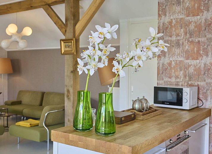 Stilvolle Einrichtung des Design Farmers Barn Twente in Haaksbergen, ideales Ferienhaus in Overijssel.