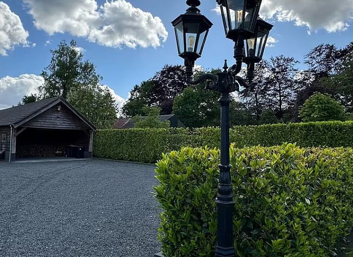 Bright interior with large windows in the cottage in Enschede, Twente.