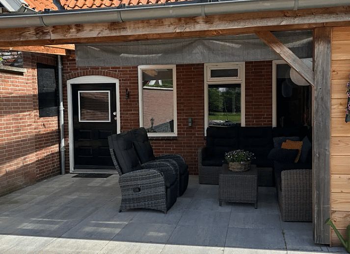 Gemuetliche Veranda im Cottage in Enschede, Ferienhaus in Twente, Overijssel.