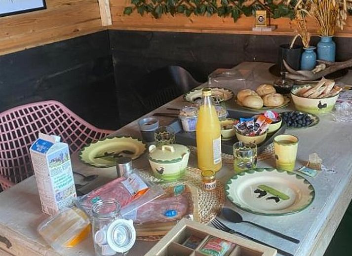 Blick von der Veranda des Huisje in Enschede, Ferienhaus in Twente.