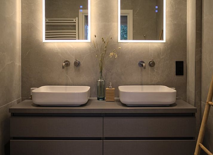 Hangende bloemenmanden en kleurrijke bloemen bij Vakantiehuis in Oldenzaal, een rustiek verblijf in Twente.