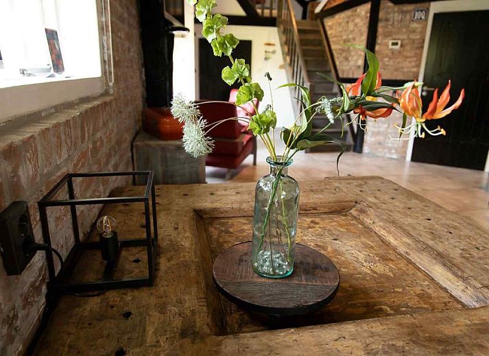 Gezellig overdekt terras bij vakantiehuis OV424 in Westerhaar-Vriezenveensewijk, Twente, Overijssel.