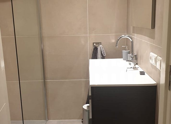 Rustiek vakantiehuis Huisje in Westerhaar-Vriezenveensewijk, gelegen in Twente, Overijssel, met charmante houten gevel.