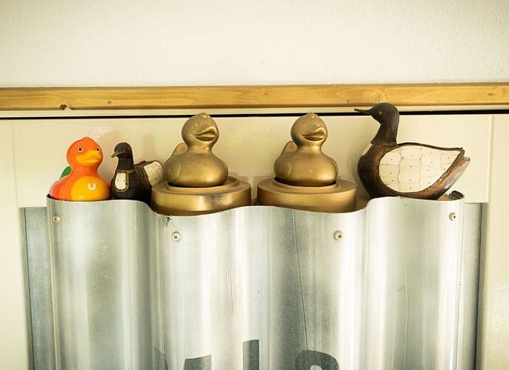 Stijlvolle douche en wastafel in vakantiehuisje in Westerhaar-Vriezenveensewijk, Twente, Overijssel.