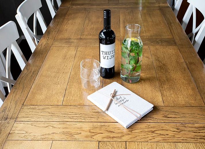 Cozy kitchen in Holiday home in Markelo, Twente, with rustic wooden elements and modern design for a relaxing stay.