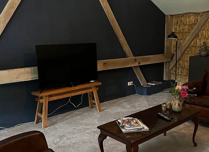 Zonnig terras bij Vakantiehuisje in Markelo, omringd door groen in Twente, Overijssel.