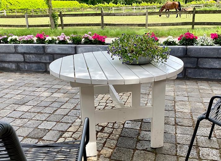 Stijlvolle keuken in Vakantiehuis in Usselo, Twente, compleet met moderne apparatuur en sfeervolle inrichting.