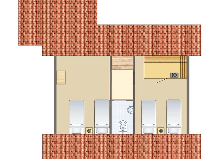 Aussenterrasse des Landgoed De Elsgraven 6-Personen-Bungalows in Enter, Twente, Overijssel