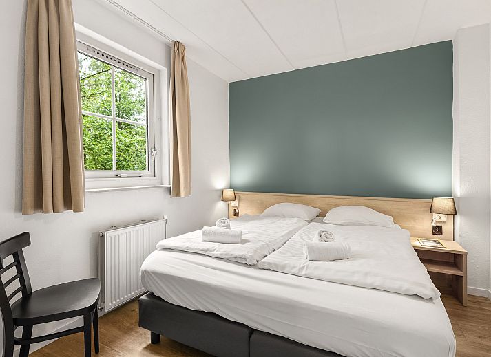 Gemuetliches Wohnzimmer mit Kamin im Bungalow Landgoed De Elsgraven, Enter, Twente