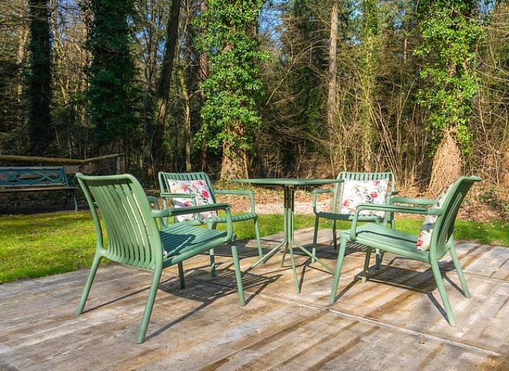 Attractive bedroom in Holiday cottage in Denekamp, Twente, with wooden accents and cozy bed, located in Overijssel.
