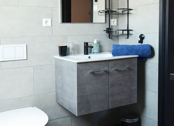 Vakantiehuis in Denekamp, kleurrijke kunst in de entree van de vakantiewoning in Twente, Overijssel.