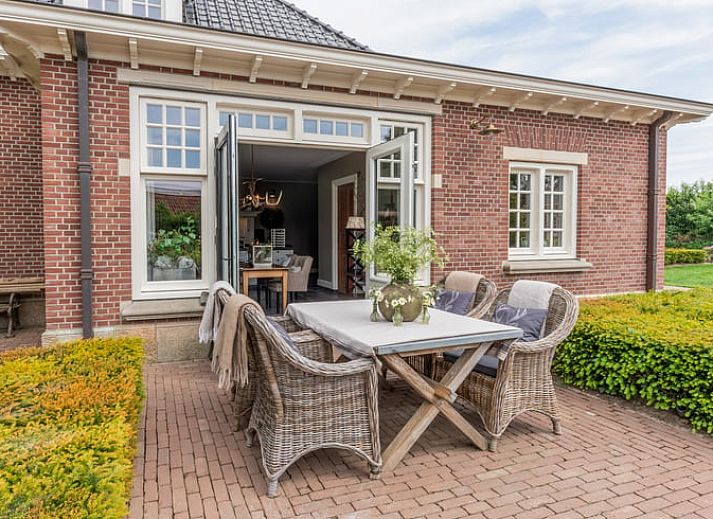Stilvolle Kueche des Ferienhauses Huisje in Denekamp, ideal zum Kochen in Twente, Overijssel.