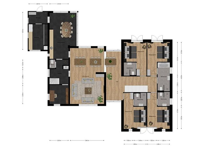 Huisje in Losser, een charmant vakantiehuis in Twente, Overijssel, omgeven door groene natuur en een ruime tuin voor ontspanning.