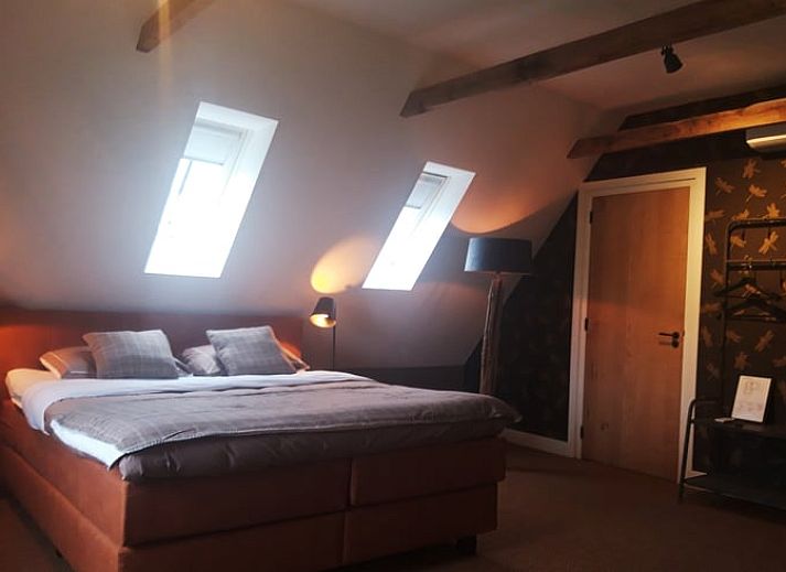 Attraktives Schlafzimmer im Ferienhaus in Losser, Twente. Ferienhaus mit rustikalen Elementen und modernen Annehmlichkeiten in Overijssel.