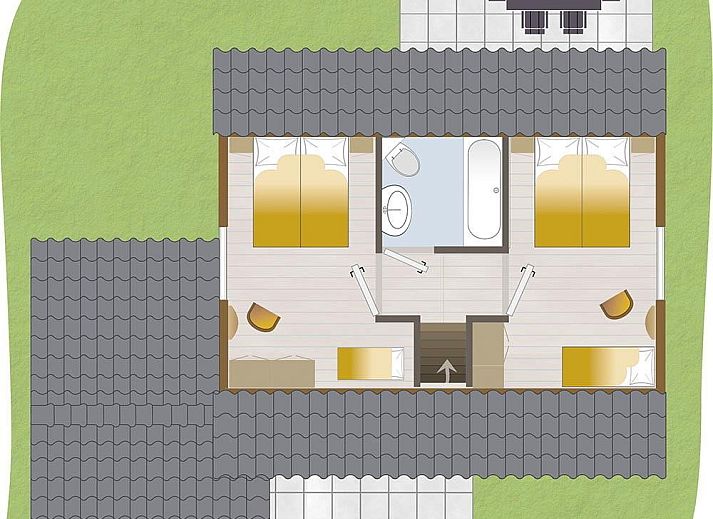 Luxurioeses Badezimmer mit Sauna im Boshuus Wellness Ferienhaus, Deurningen, Twente.