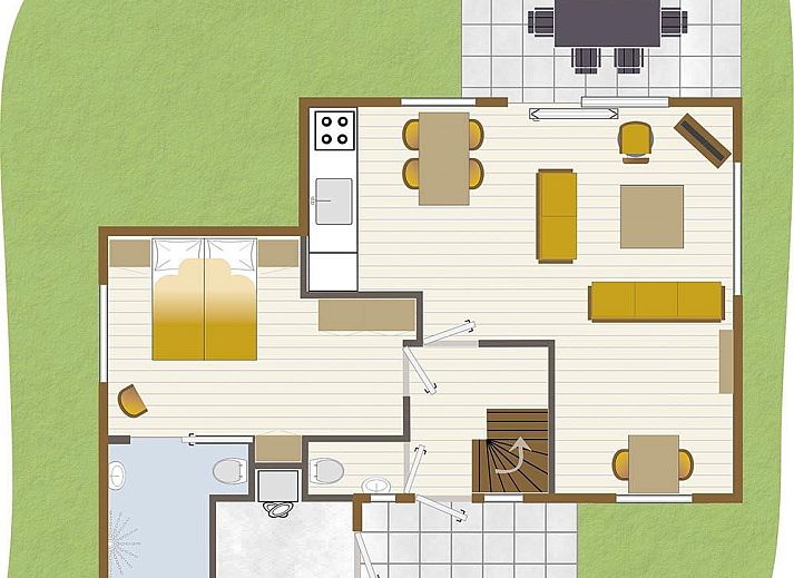 Sauna facility in Boshuus XL Wellness vacation home in Deurningen, Twente, Overijssel for ultimate relaxation.