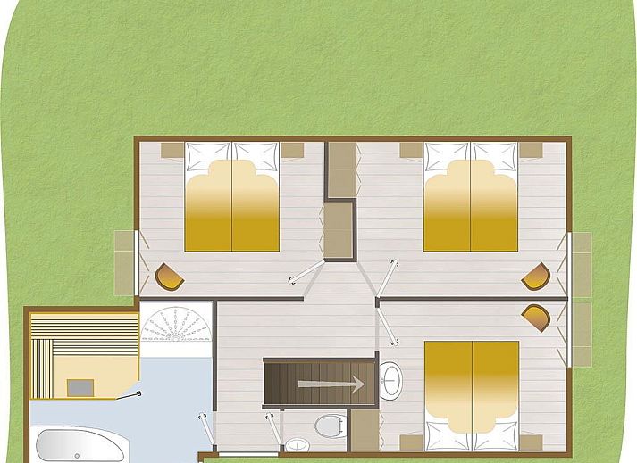 Luxurioeses Badezimmer mit Sauna im Familiehuus, Ferienhaus in Deurningen, Twente.