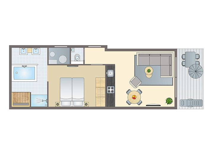 Luxe badkamer met jacuzzi in Sallandse Heuvelrug 2-persoons woning in Hoge Hexel, Twente, Overijssel.