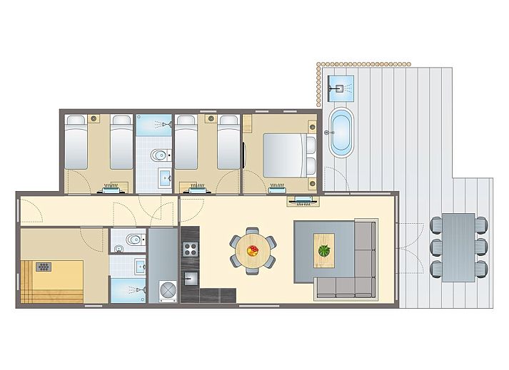 Unterkunft 524220 - Bungalow Twente - Sallandse Heuvelrug | 6-persoons woning | 6ELW
