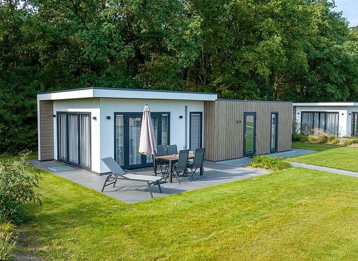 Sallandse Heuvelrug 4-persoons woning 4C in Hoge Hexel, moderne bungalow met terras in groene omgeving.