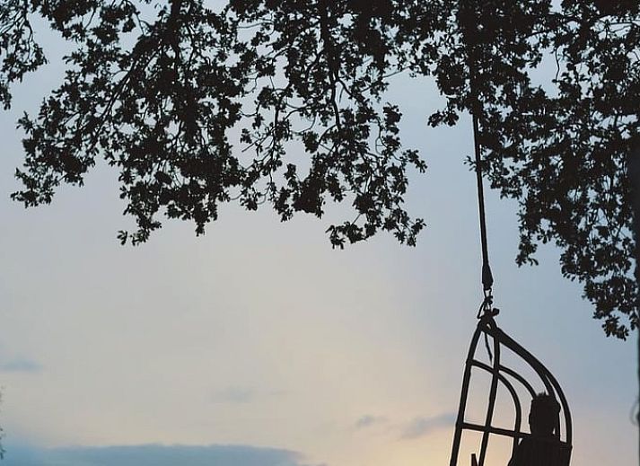 Children play happily at the vacation home in Manderveen, an ideal family destination in Twente.