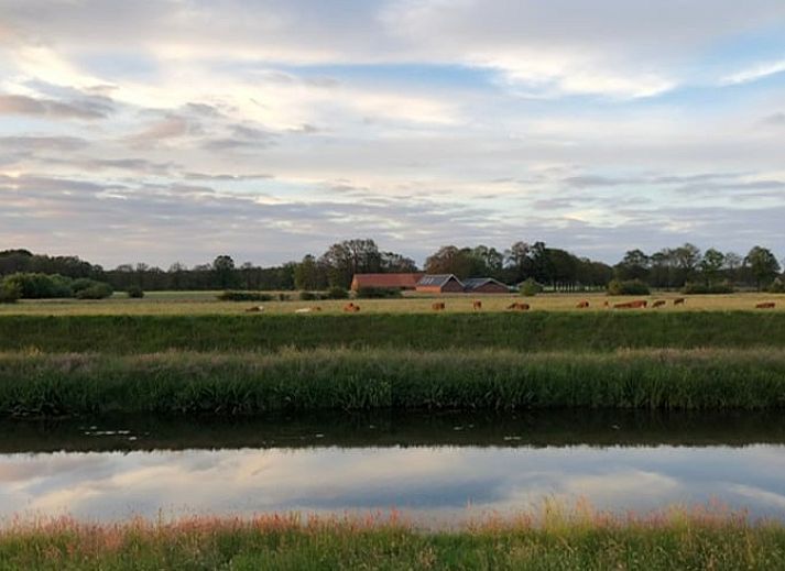 Spacious dining room and kitchen in Holiday cottage in Lattrop, perfect for families in Twente, Overijssel.
