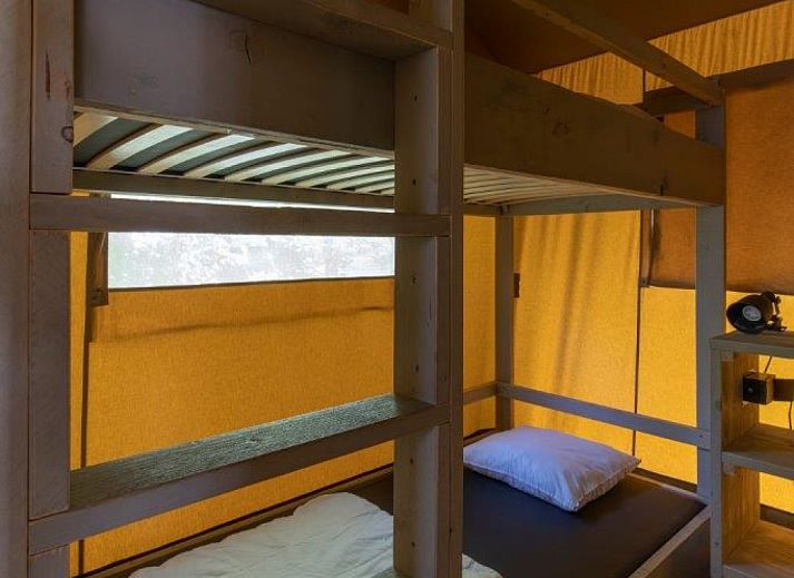 Verblijf 525315 - Tenthuis Twente - Safaritent 4 personen incl. sanitair aan het meer