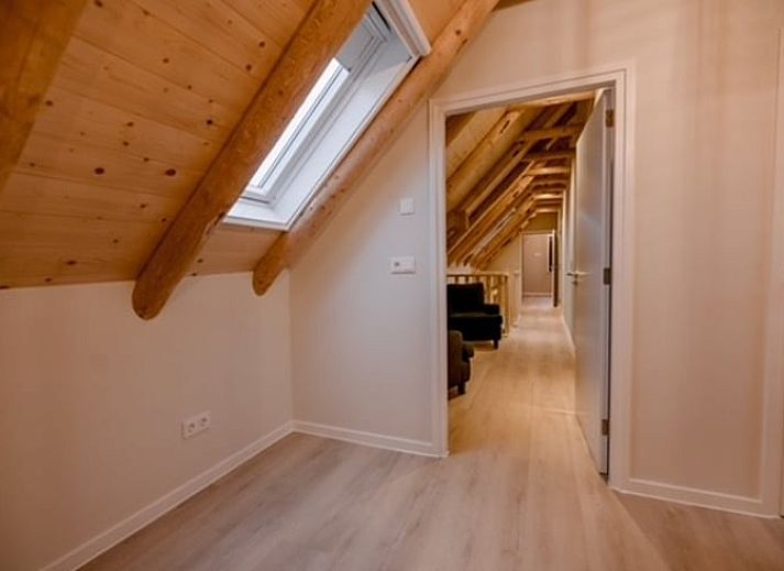 Entrance of Cottage in Agelo in Twente, Overijssel, overlooking the nature and modern interior of the cottage.