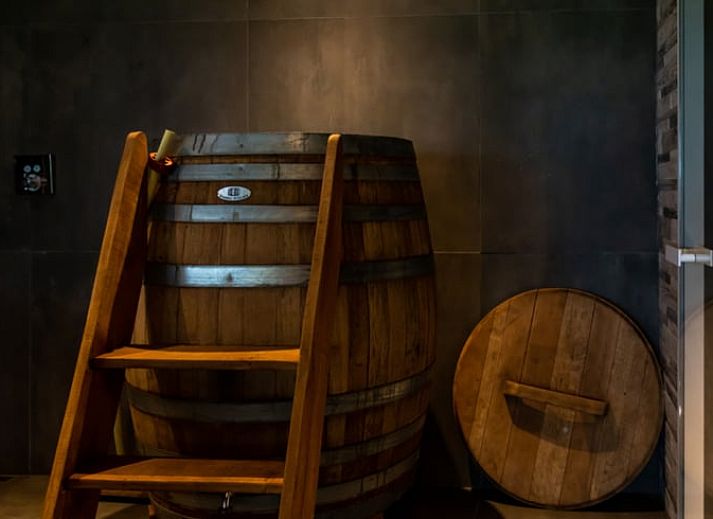 Panoramisch uitzicht op het landschap vanuit vakantiehuis in Vroomshoop, Twente.