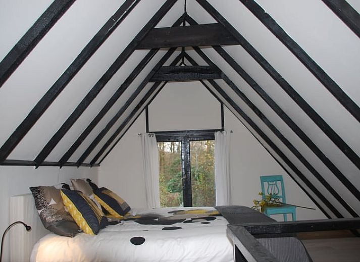 Vakantiehuisje in Boekelo, Enschede verlicht met sfeervolle lichtjes, biedt een warme en uitnodigende sfeer in de Twentse natuur.