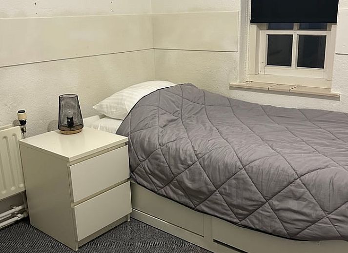 Gemuetliches Wohnzimmer im Ferienhaus in Goor, Twente, Overijssel, mit Weihnachtsbaum und gemuetlicher Sitzecke.