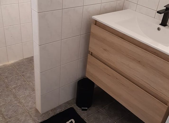 Gezellige woonkamer in Vakantiehuis in De Pollen, Vriezenveen, Twente, met moderne inrichting.