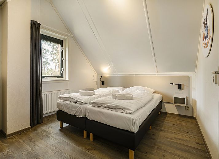 Gemuetliches Wohnzimmer im 6-Personen-Hundebungalow Twenhaarsveld in Holten, Overijssel, mit bequemer Sitzecke und Blick auf die Natur.