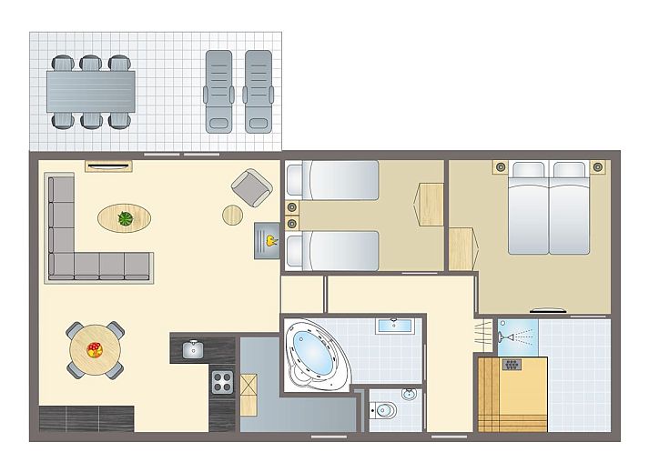 Unterkunft 5302151 - Bungalow Salland - Twenhaarsveld | 4-persoons wellnessbungalow | 4LW