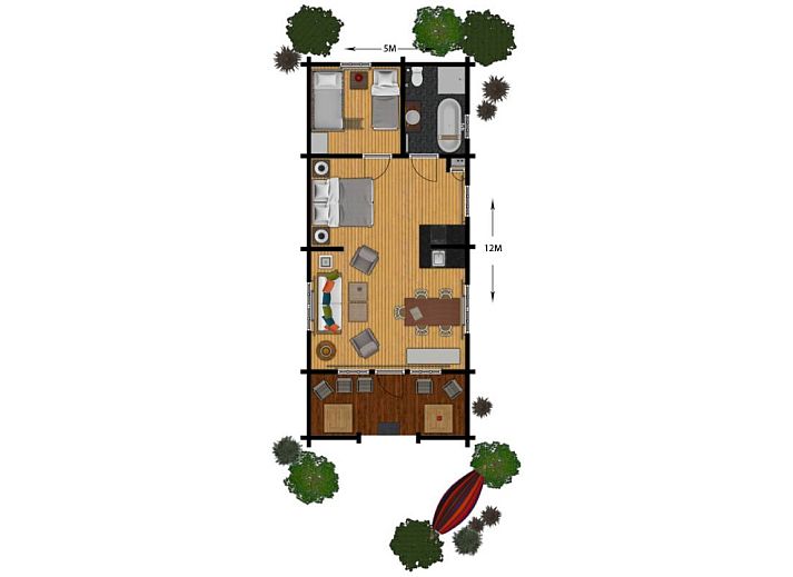 Verblijf 5302164 - Vakantiewoning Salland - Family Lodge met bad