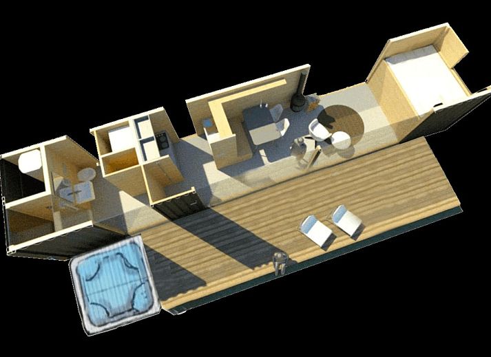Verblijf 5302175 - Vakantiewoning Salland - Vakantiehuis Outdoors Holten - Skydeck Cabin