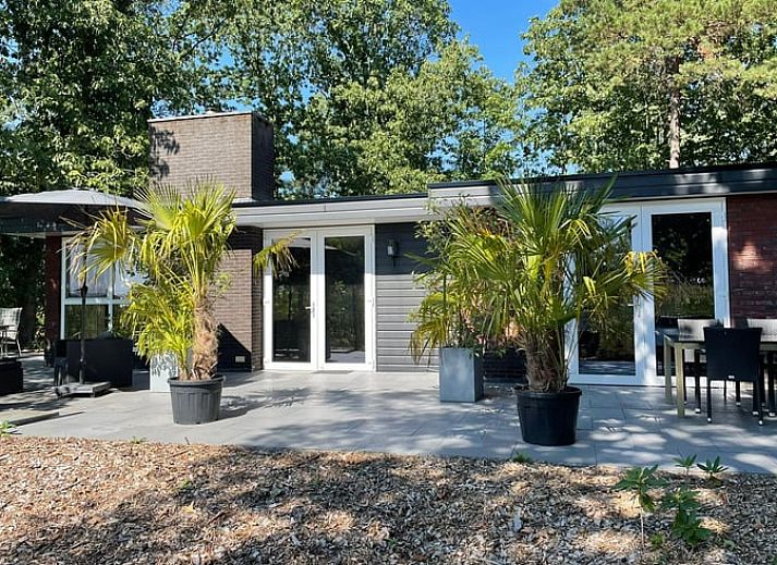 Uitzicht op groene velden bij Huisje in Holten, een vakantiehuis in Holten, Salland, Overijssel, omgeven door rustieke natuur.