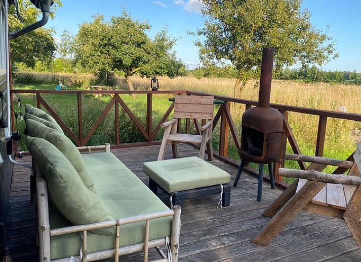 Cottage in Wijhe with wooden veranda in Salland, Overijssel.