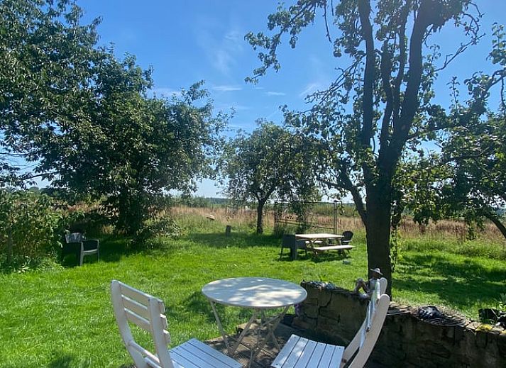 Aerial view of Cottage in Wijhe and surrounding nature in Salland, Overijssel.