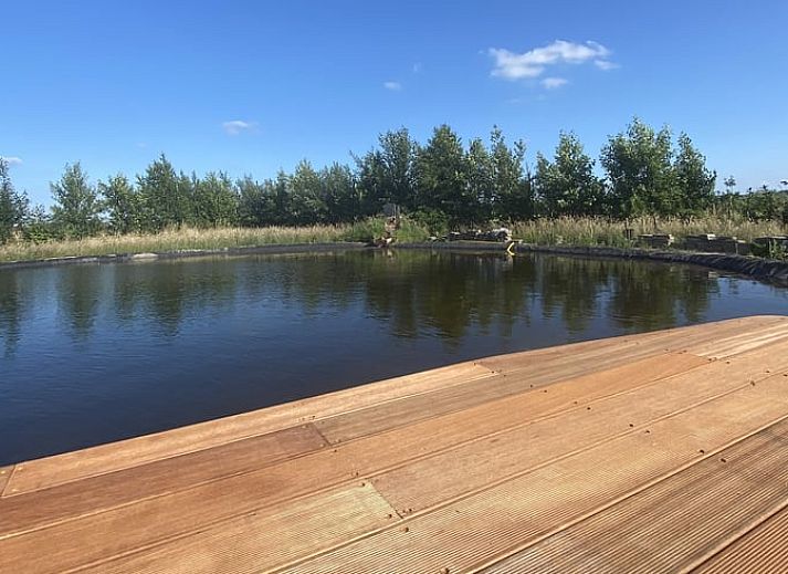 Cozy sitting area on terrace of cottage in Wijhe, Salland, Overijssel.