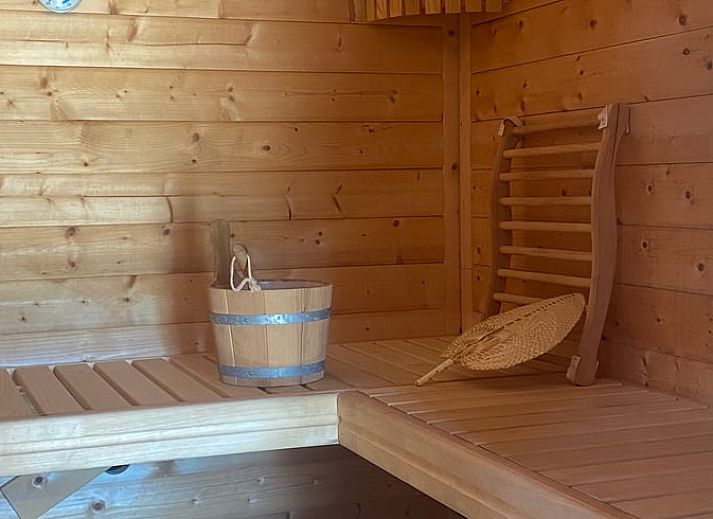 Cozy sitting area on terrace of cottage in Wijhe, Salland, Overijssel.