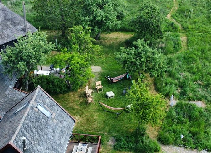Spacious indoor space with wooden interior in Holiday cottage in Wijhe, Salland, Overijssel.