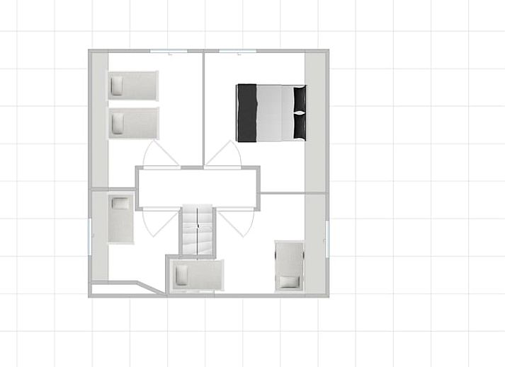 Ruime eetkamer in Vakantiehuis in Zwolle, Salland, Overijssel, met veel natuurlijk licht en gezellige sfeer voor een ontspannen verblijf.