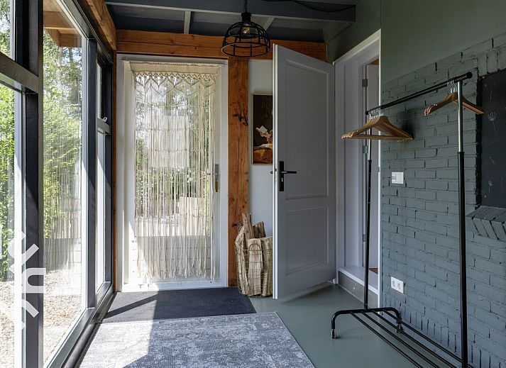 Attractive bedroom in OV530 vacation home, Zwolle, Overijssel with skylight and two beds.