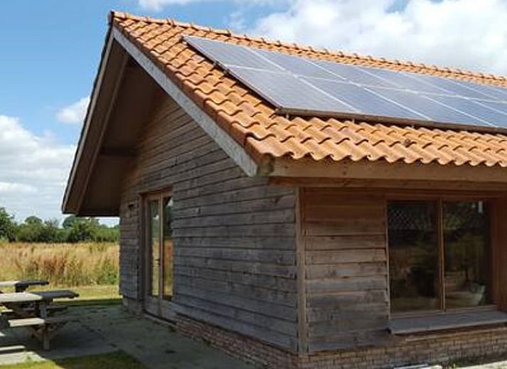 Aerial photo of Cottage in Raalte, vacation home surrounded by nature in Salland, Overijssel.
