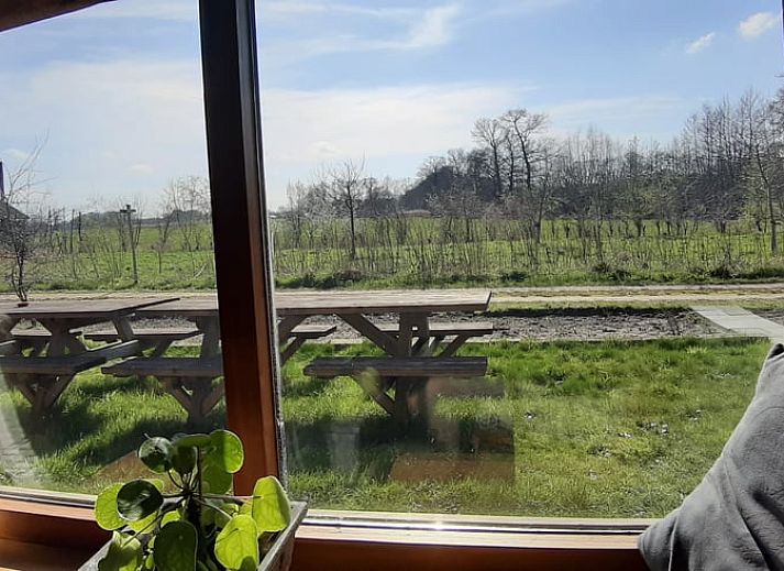 Aerial photo of Cottage in Raalte, vacation home surrounded by nature in Salland, Overijssel.