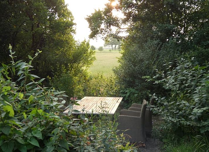 Geraeumiges Interieur des Ferienhauses in Olst mit moderner Kuecheneinrichtung in Salland, Overijssel.