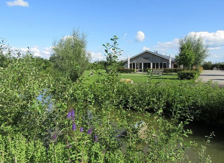 Eingang zum Ferienhaus in Olst, umgeben von viel Gruen in Salland, Overijssel.