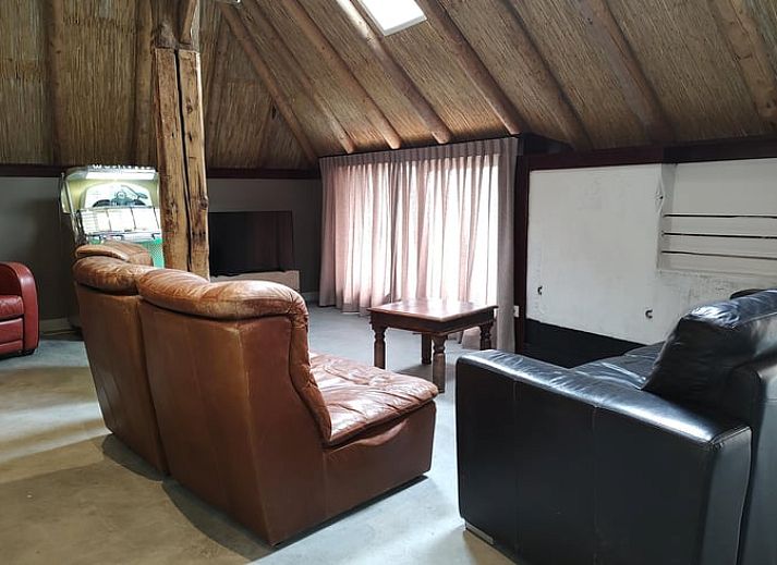 Traditional thatched roof of Holiday home in Nieuwleusen, Salland, located in Overijssel.